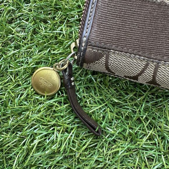 Coach‎ Brown Signature Lurex Stripe Legacy Accordion Zipper Wallet F0742-40753 - Picture 4 of 10